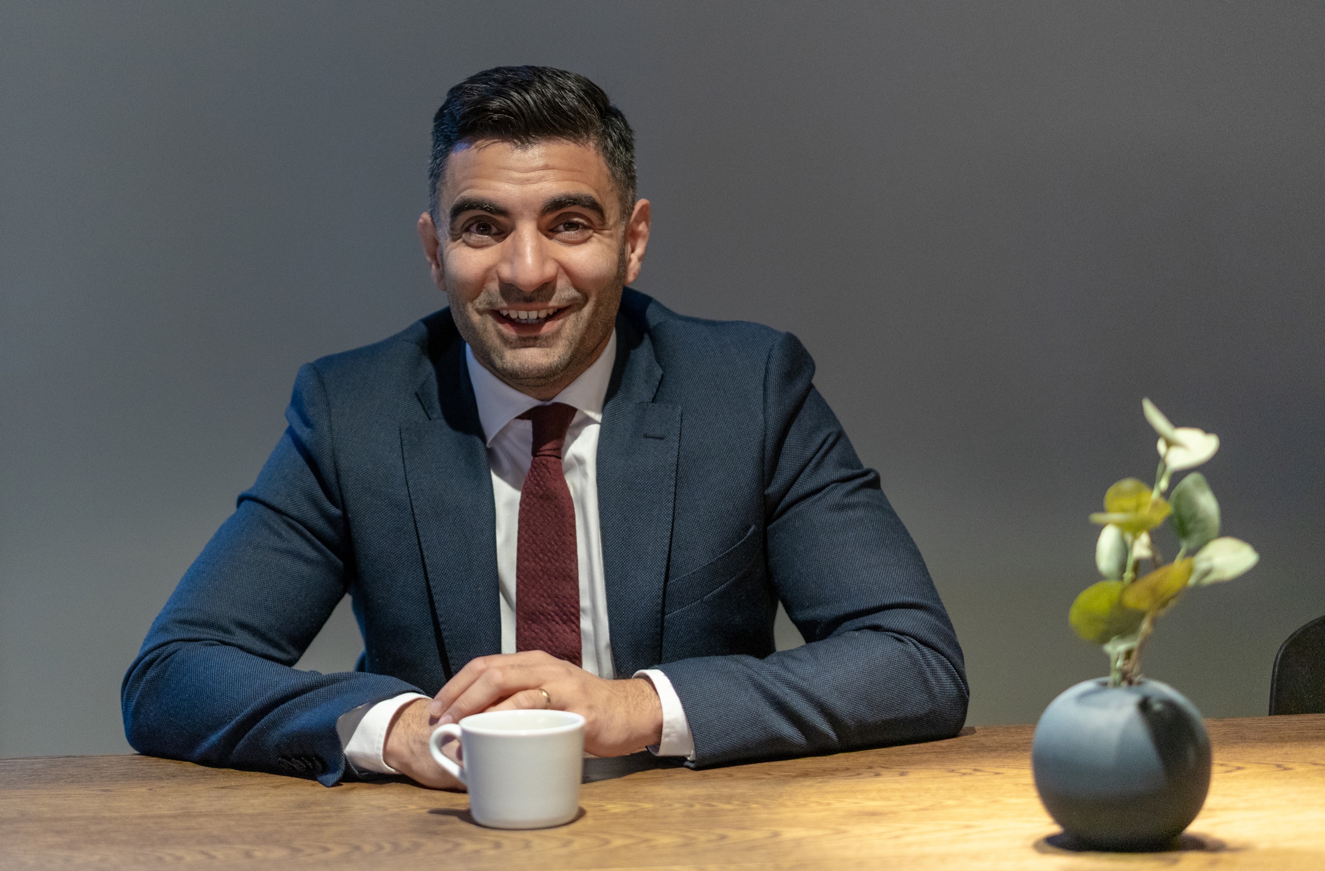 George Jansizian under en föreläsning